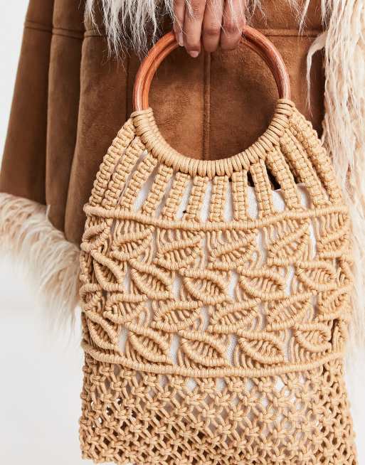 Asos wooden bag sale