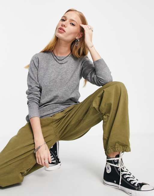 Grey sweater khaki outlet pants