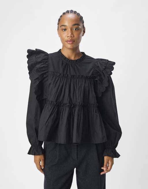 Object - Top a maniche lunghe nero