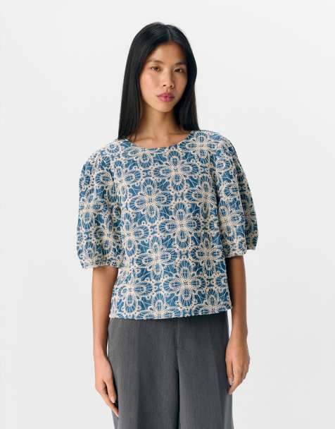 Object – Top aus mittelblauem Denim - view 1