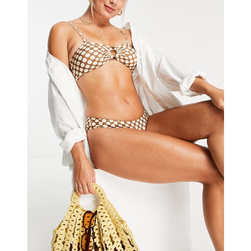Costumi e Moda mare 1cGle Object - Top bikini crema a pois