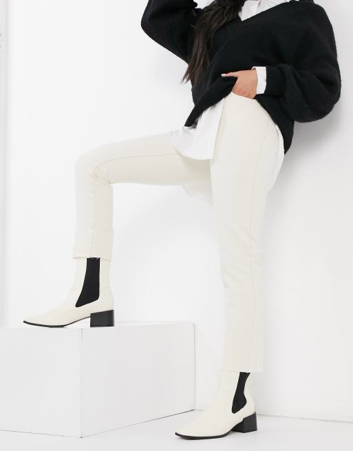 Object - Tora - Jean droit taille haute - Blanc