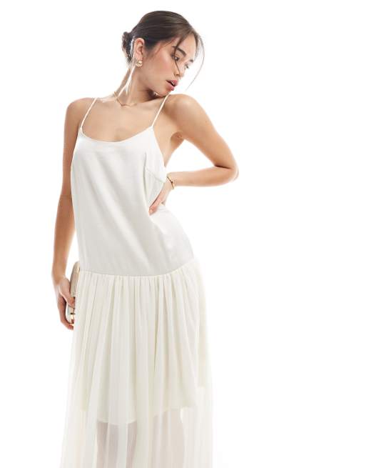 white midi corset dress Romantic Corset Flare Midi Dress - White