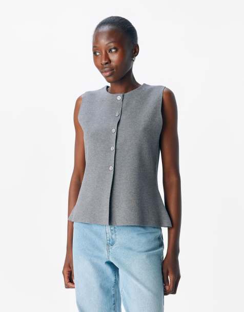 Object Vest in medium grey melange - view 1