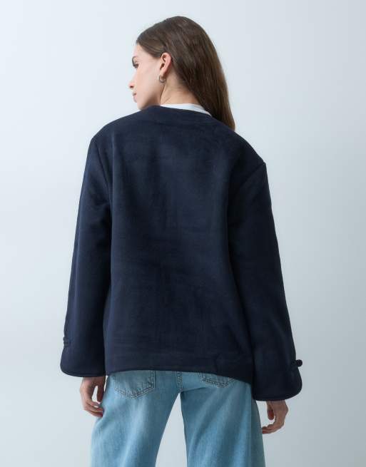 Object veste col mao bleu marine, 4 de 5