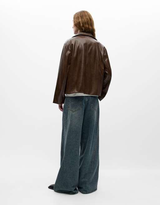 Object veste en imitation cuir Shaved Chocolate, 2 de 5