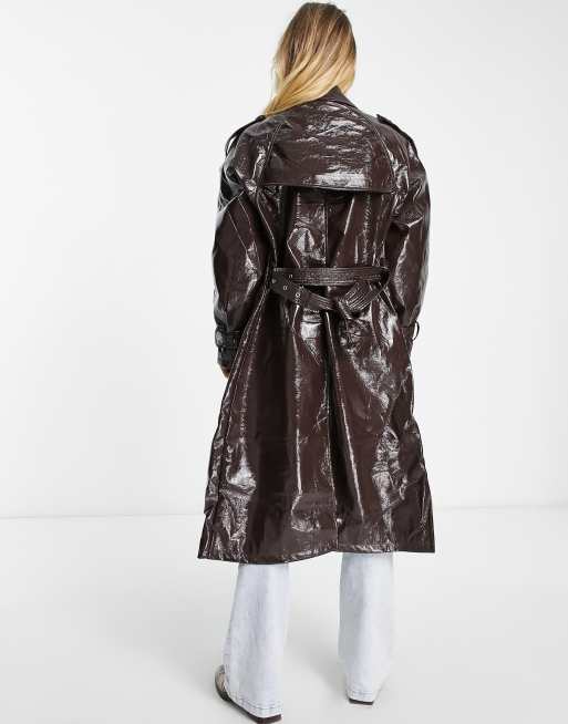 Vinyl trench coat river on sale island