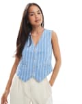 [Object] Object waistcoat in light blue denim 6-8 Light Blue Denim