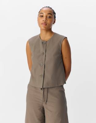 Object - Weste in Morchelbraun-Brown