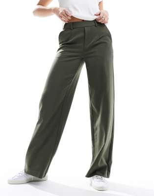 Object Wide Leg Pants In Green