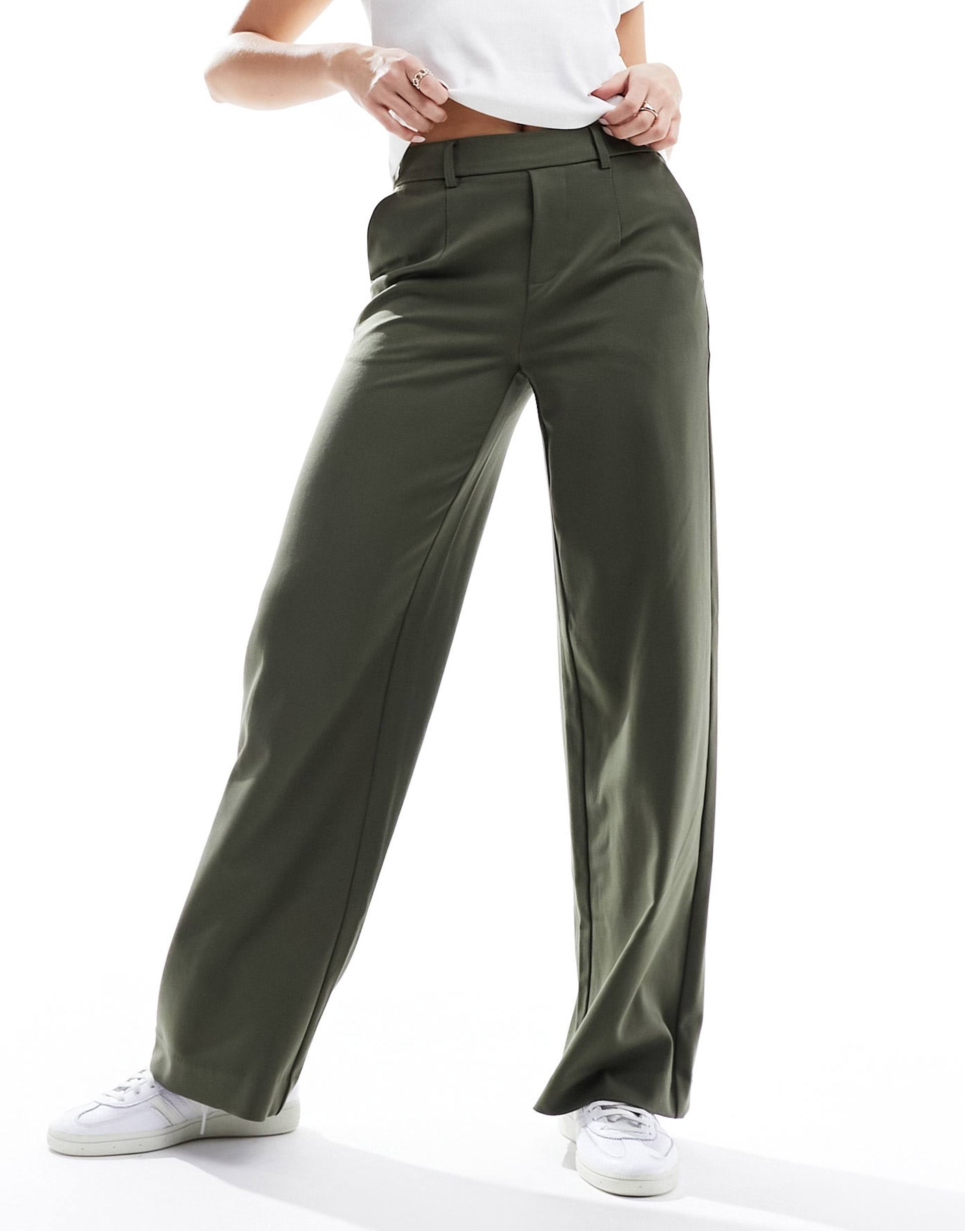 object wide leg pants in green