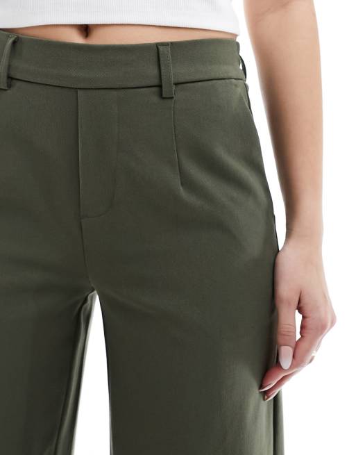 Object wide leg pants in green, 3 of 5