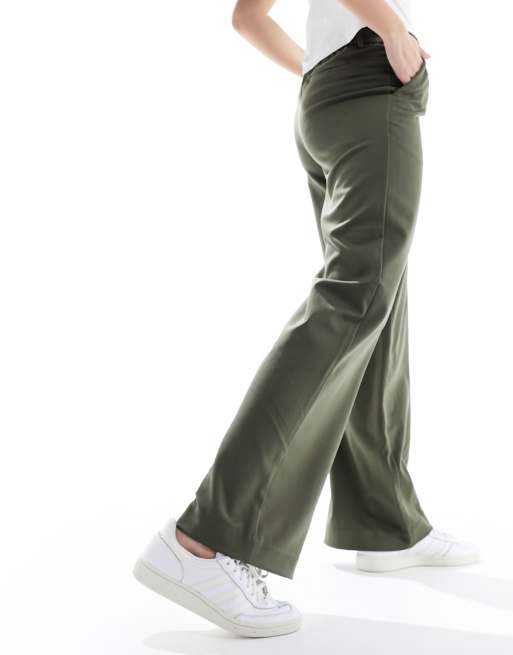 Object wide leg pants in green, 5 of 5