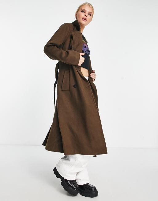 Wool Blend Trench Coat