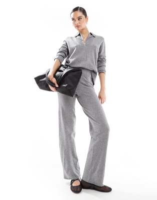 Вязаный свитер Object с горловиной на молнии серого цвета - часть комплекта 7690₽