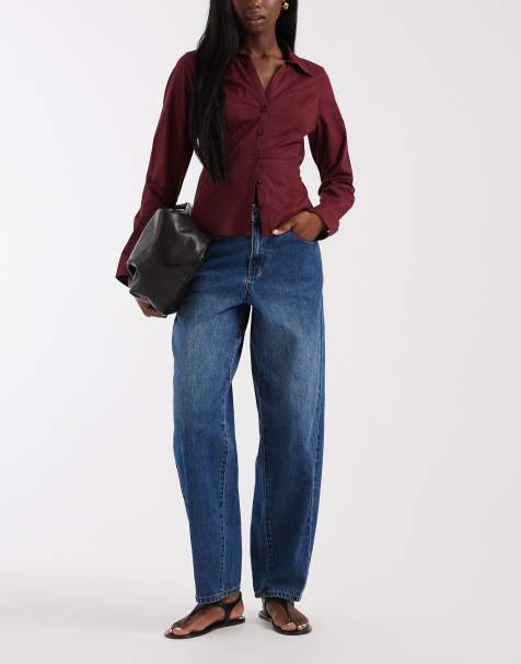 Object - Zoe - Jeans bombati color blu medio - view 1