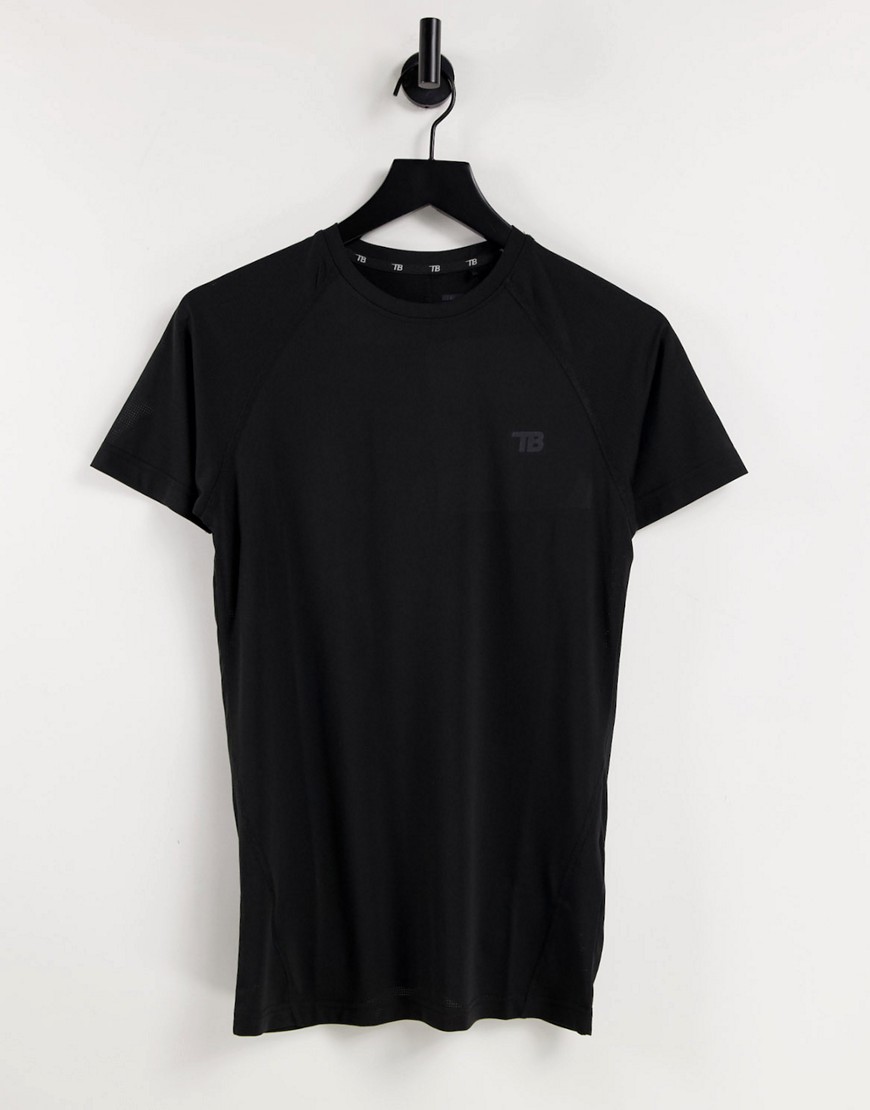 фото Облегающая спортивная футболка черного цвета threadbare active-черный цвет threadbare fitness