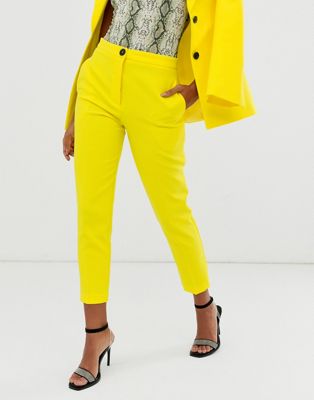 фото Облегающие брюки asos design - pop-желтый