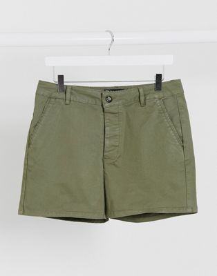 фото Облегающие шорты чиносы цвета хаки asos design-зеленый