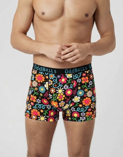 Oddballs 5 pack animal, camo and tartan print cotton boxers in multi, 7 of 7