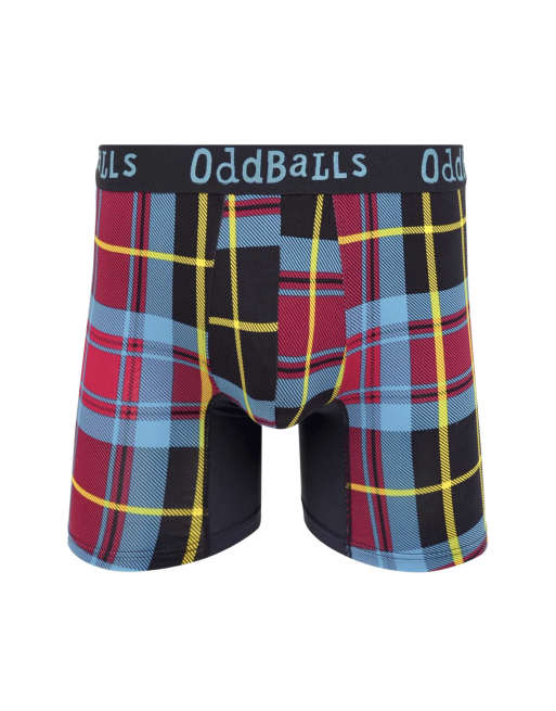 OddBalls 5 pack camo, cow print and tartan bamboo boxers in multi, 3 of 7