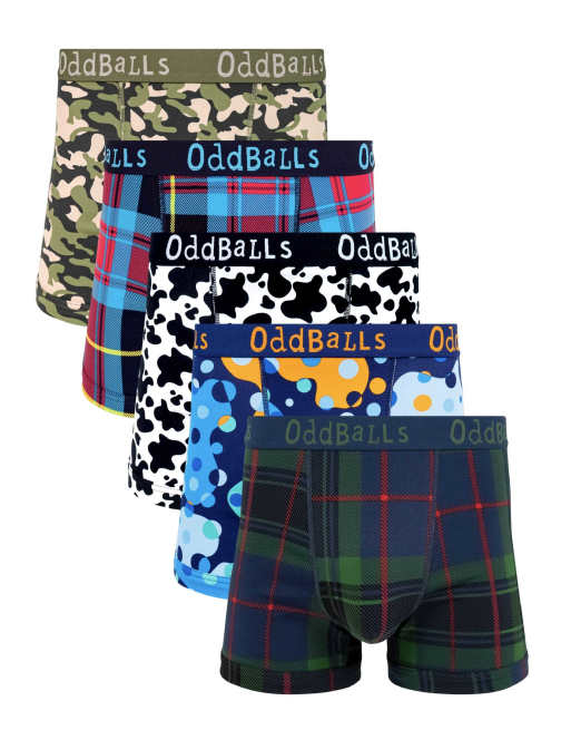 OddBalls 5 pack cotton boxer shorts in highland, space, cow - MULTI, 2 of 7