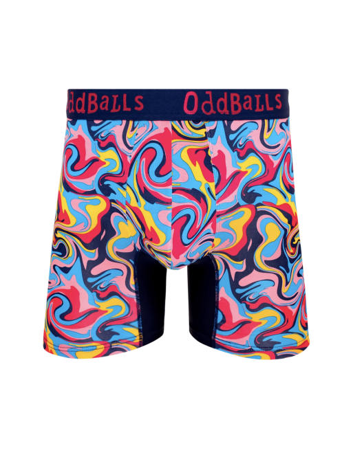 OddBalls 5 pack floral, wave, animal and paisley bamboo boxers in multi, 3 of 7