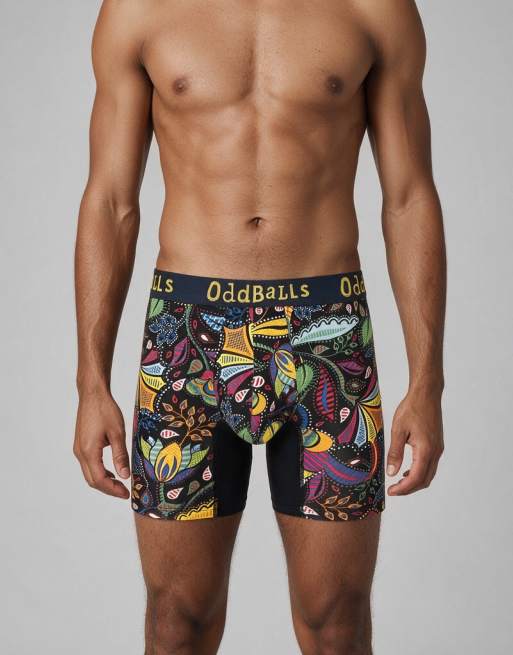 OddBalls 5 pack paisley, floral and tartan bamboo boxers in multi - MULTI, 5 of 7