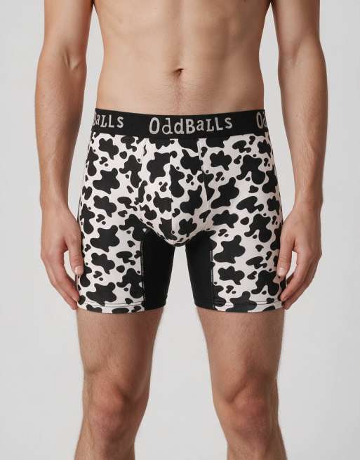 Oddballs 5 pack tartan, animal and floral bamboo boxer shorts in multi, 6 of 7