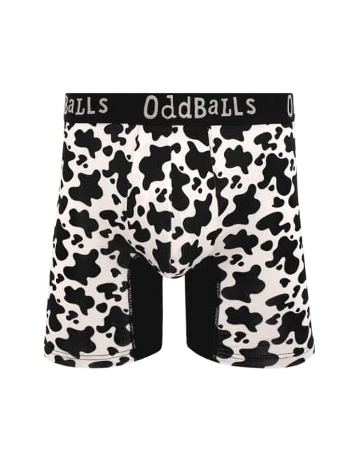 Oddballs 7 pack patterned colourful bamboo boxer shorts in multi, 3 of 7