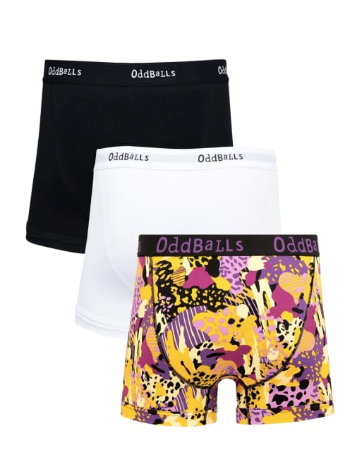 Oddballs Cheetah print cotton boxer shorts 3 pack in multi, 2 of 6