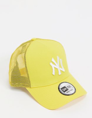 фото Однотонная кепка желтого цвета с сетчатой вставкой new era new york yankees-желтый