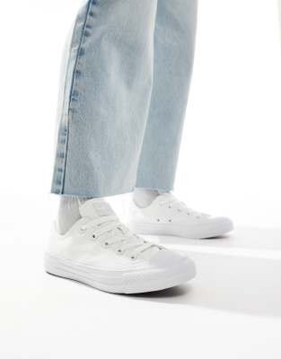 фото Однотонные белые кроссовки converse chuck taylor all star ox-белый