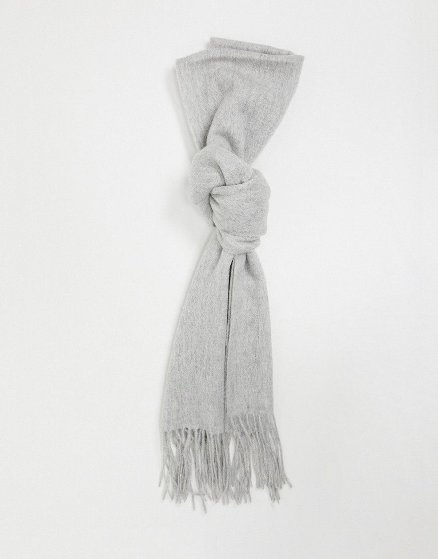 фото Однотонный шерстяной шарф lyle & scott-серый