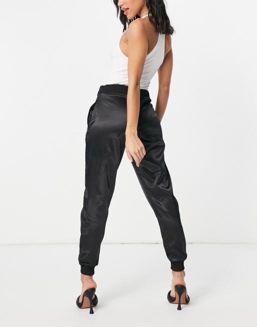 ODolls Collection satin sweatpants in black