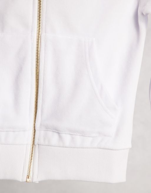 White velour jacket store