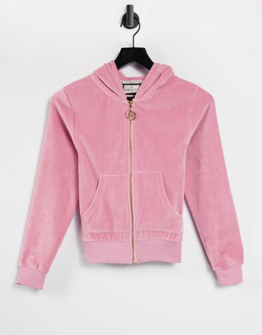 Pink store velour jacket