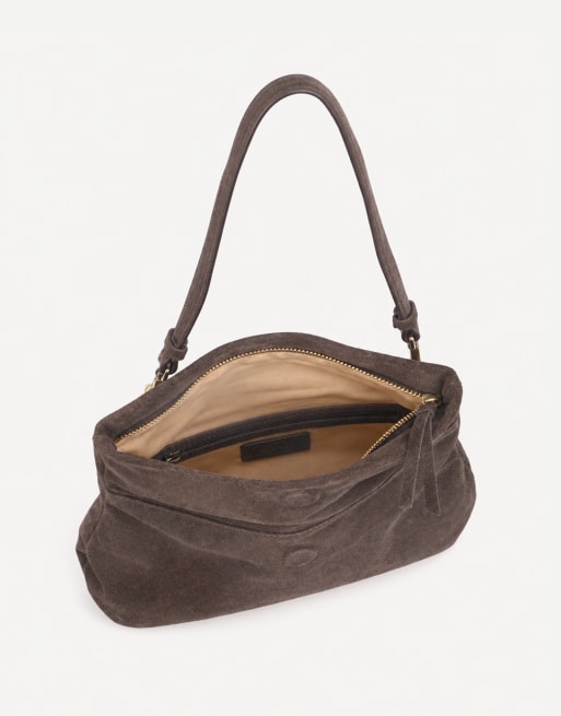 Off The Hook Amos suede fold over shoulder bag in brown, 3 of 7