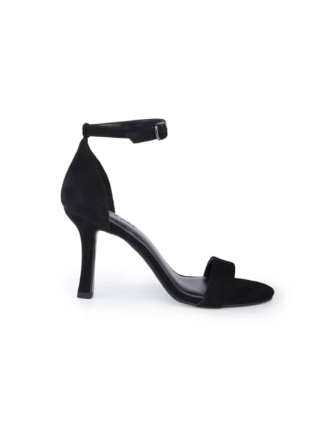 Off The Hook Ashleigh suede leather high-heel ankle-strap sandals in black - view 1