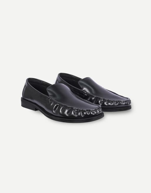 Off The Hook Bale leather penny loafers in black, 2 of 7