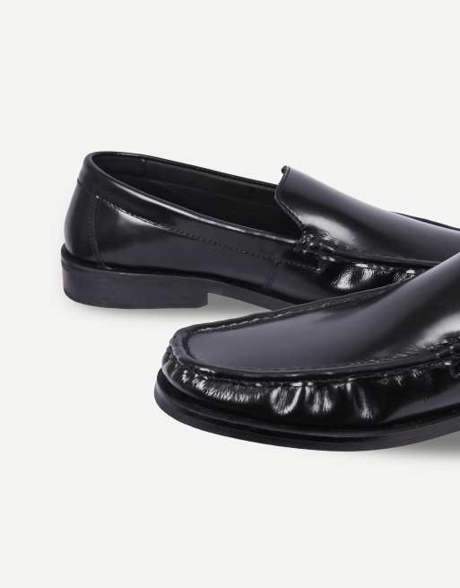 Off The Hook Bale leather penny loafers in black, 5 of 7