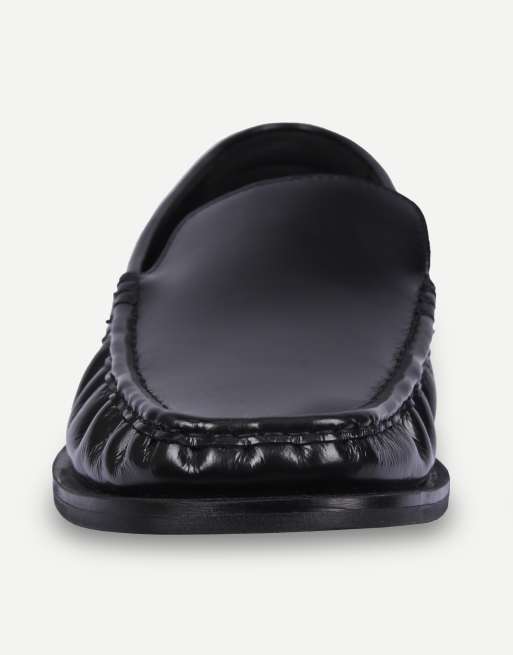 Off The Hook Bale leather penny loafers in black, 6 of 7
