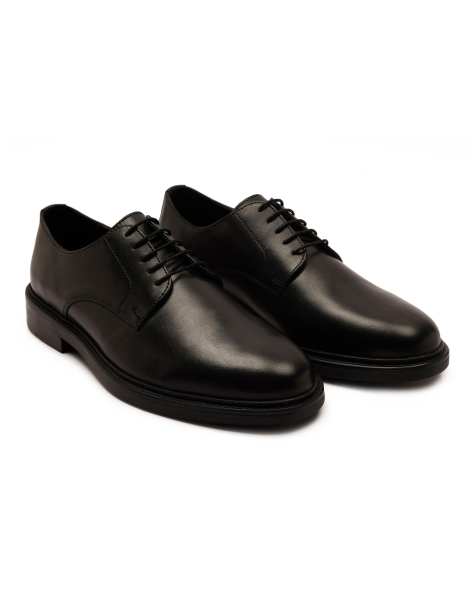 Off The Hook Bourne leather lace-up derby shoes in black - view 1