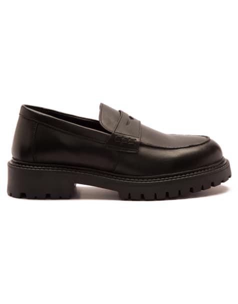 OFF THE HOOK BOWIE leather black elevated loafer in black - view 1