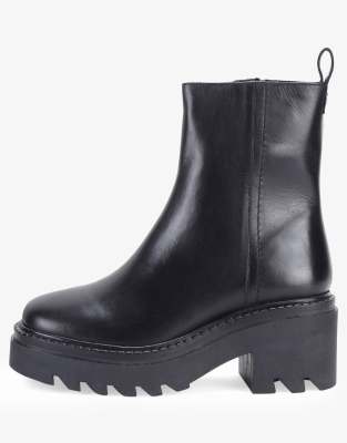 Off The Hook - Bridgford - Stylishe Lederstiefel in Schwarz mit hohem Schaft