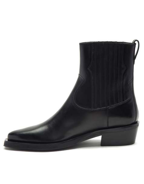 Off The Hook - Bromley - Leren western chelsea enkellaarzen in zwart - view 1