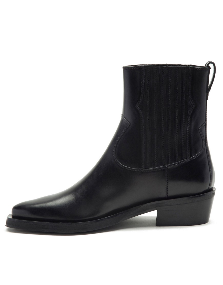 Off The Hook bromley western chelsea high ankle boot-Black