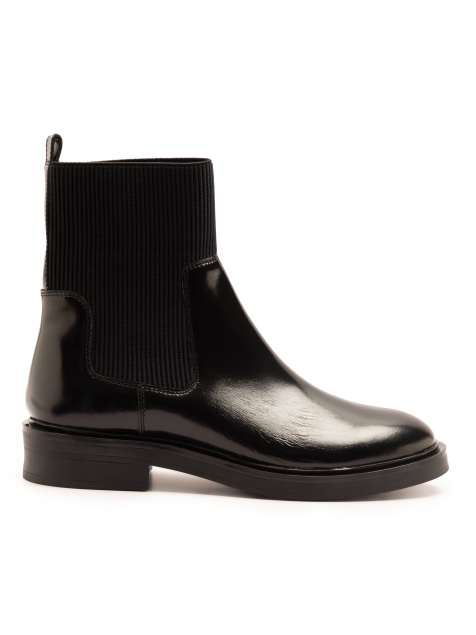 Off The Hook Brook chelsea ankle boots with elastic side panels in black - view 1