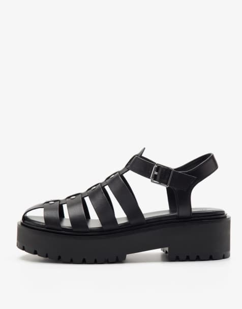 Off The Hook - Cally - Leren western sandalen met bandjes in zwart - view 1