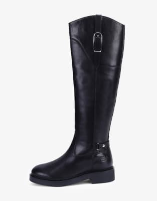Off The Hook 'carnaby' Gino Stylish Tall Knee High Leather Black Boots